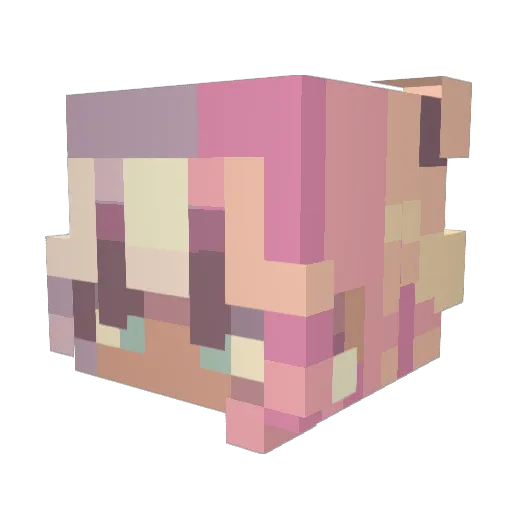 QuinnathenAAAAAA Minecraft avatar head, 3D render