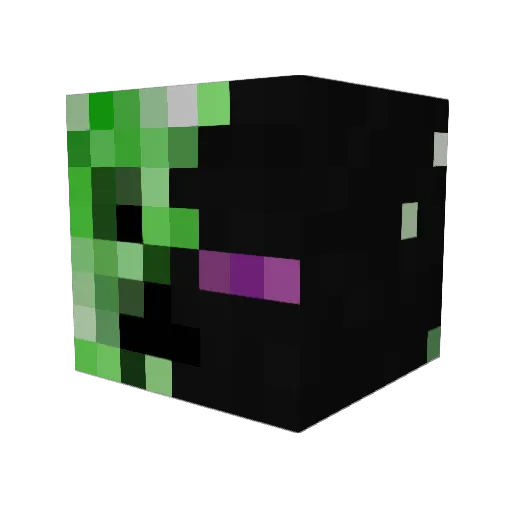 Quinnteresting Minecraft avatar head, 3D render