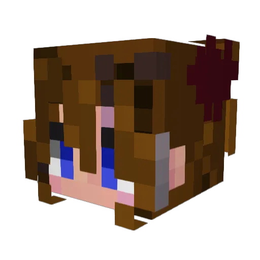 Quinnthegreat17 Minecraft avatar head, 3D render