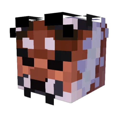Quinnystar Minecraft avatar head, 3D render