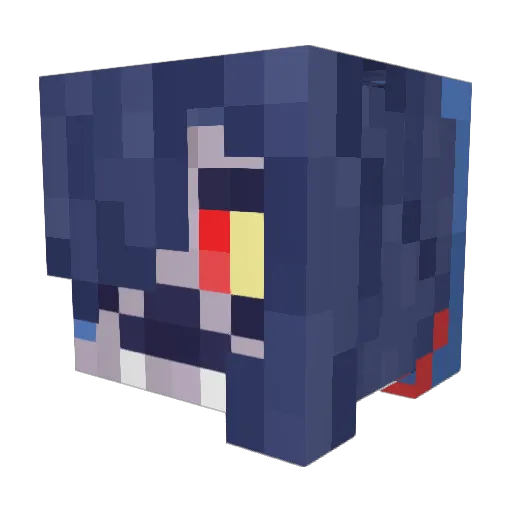 Quinokii Minecraft avatar head, 3D render