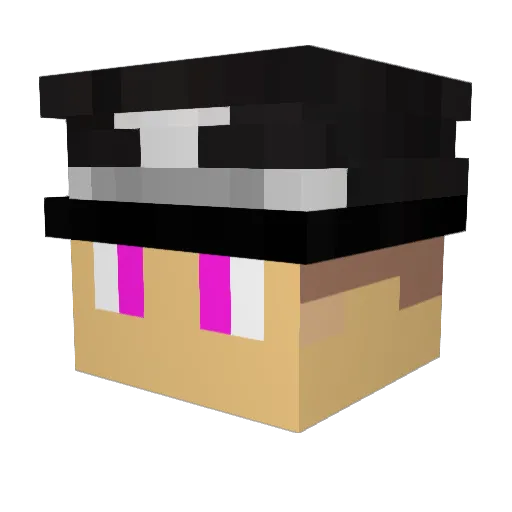 Quinredest Minecraft avatar head, 3D render