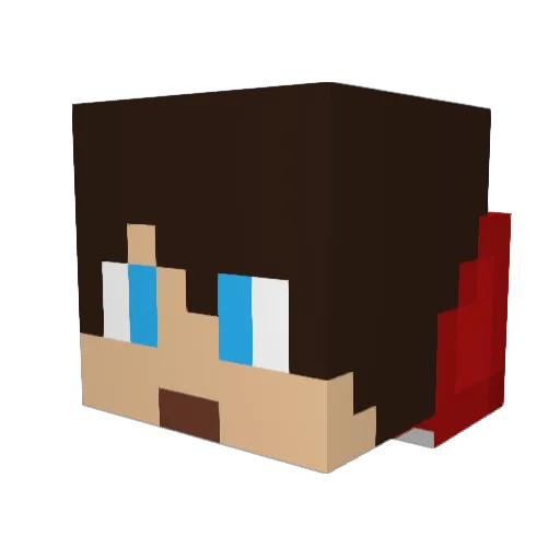 Quint06 Minecraft avatar head, 3D render