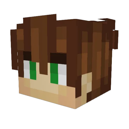 Quintanium Minecraft avatar head, 3D render