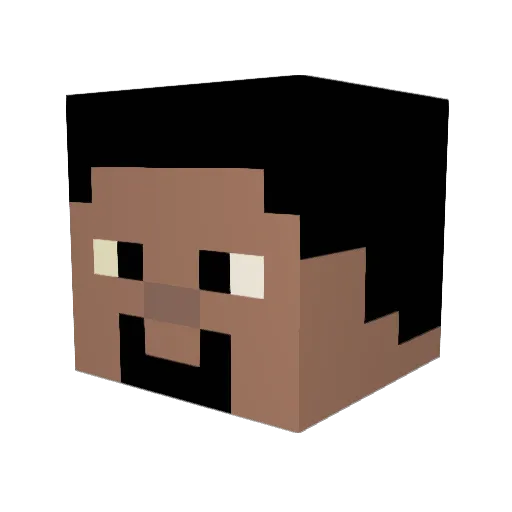 Quintec Minecraft avatar head, 3D render