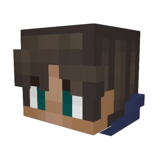 Quinten123 Minecraft avatar head, 3D render