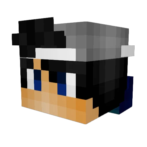 QuintenV01 Minecraft avatar head, 3D render