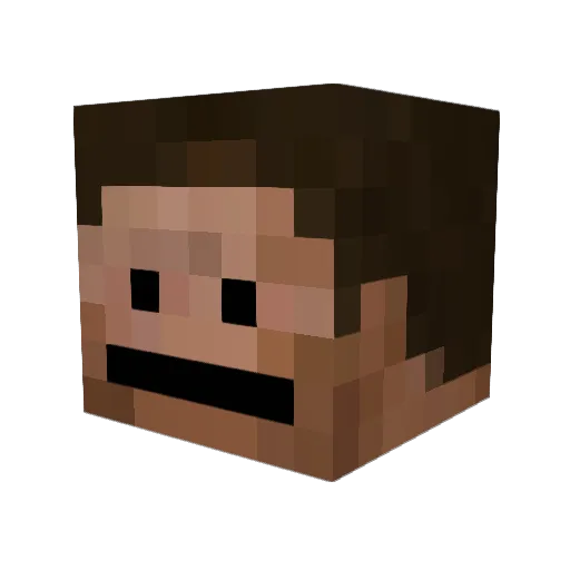 Quinten_S Minecraft avatar head, 3D render
