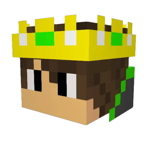 QuintenvH2001 Minecraft avatar head, 3D render