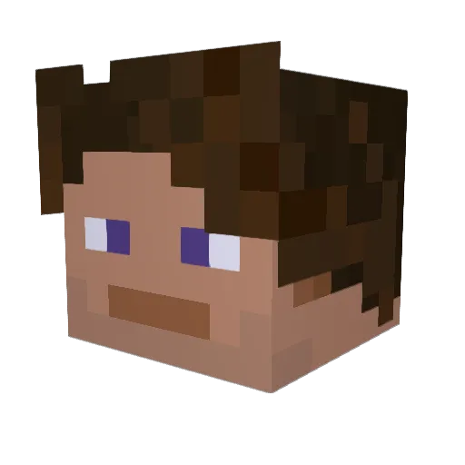 Quintes Minecraft avatar head, 3D render