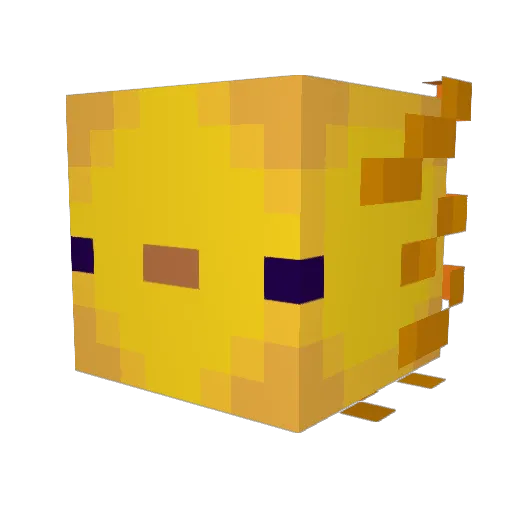 Quintinyellow Minecraft avatar head, 3D render