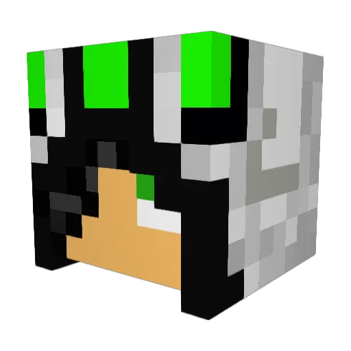 Quintonic Minecraft avatar head, 3D render