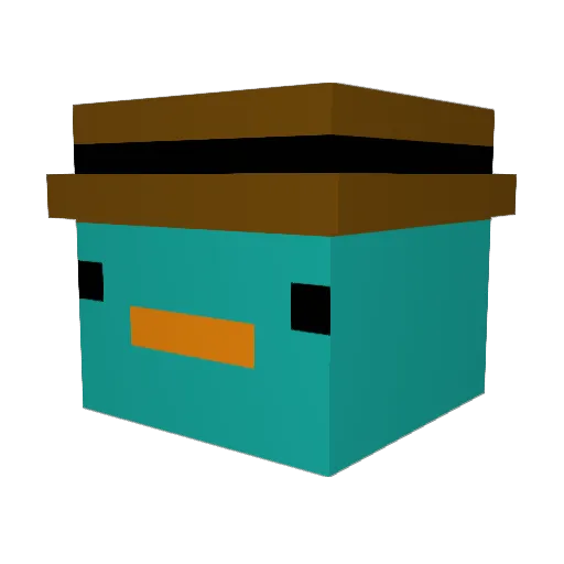 Quintsus Minecraft avatar head, 3D render