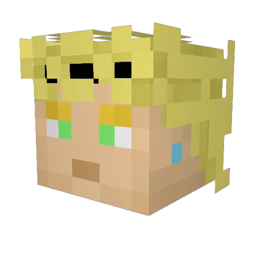 QuintupleElement Minecraft avatar head, 3D render