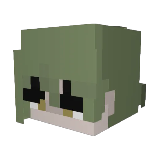 Quinz86 Minecraft avatar head, 3D render
