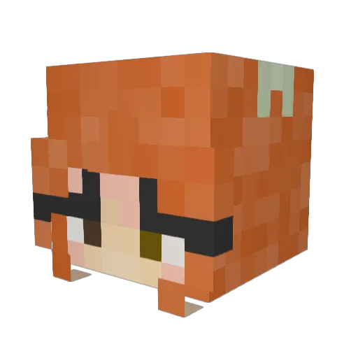 Quinzel1337 Minecraft avatar head, 3D render