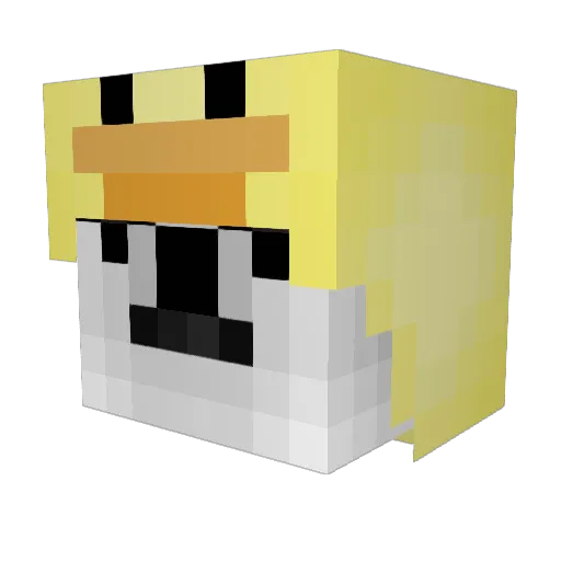Quinzhee Minecraft avatar head, 3D render