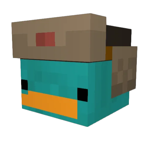 Quique07 Minecraft avatar head, 3D render