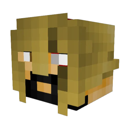 Quique24 Minecraft avatar head, 3D render