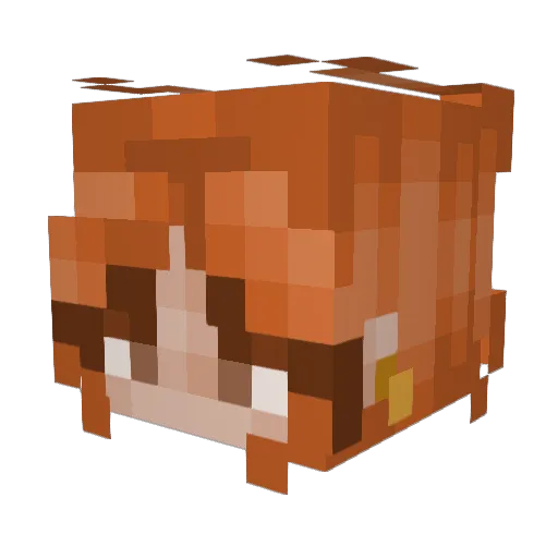QuirkledAnna Minecraft avatar head, 3D render