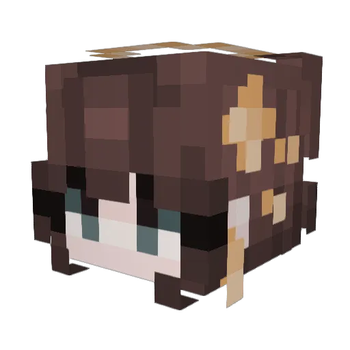 QuirkySmiler Minecraft avatar head, 3D render