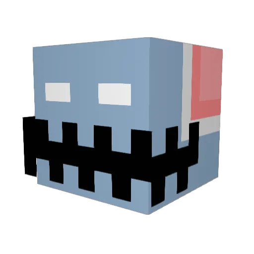 QuirkySomber692 Minecraft avatar head, 3D render