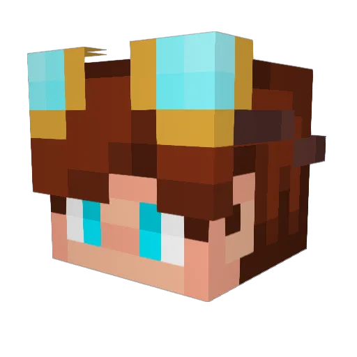 QuirkyTurtle6453 Minecraft avatar head, 3D render