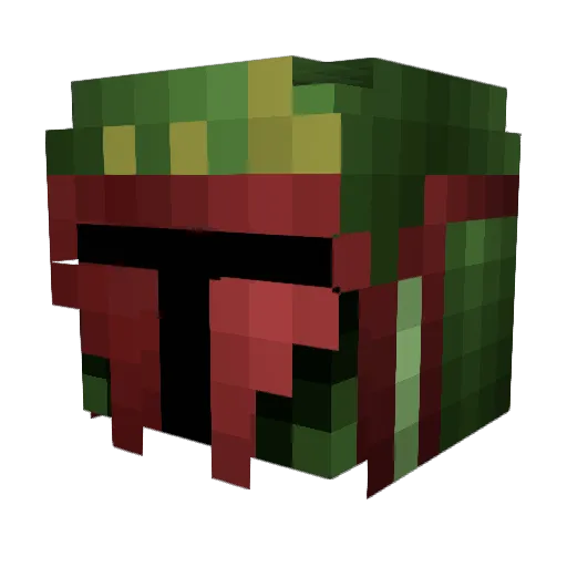 Quirkykillah Minecraft avatar head, 3D render