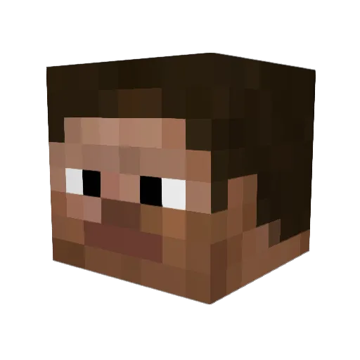Quirkykop Minecraft avatar head, 3D render