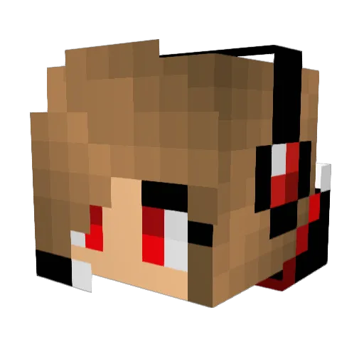 Quirkyoz Minecraft avatar head, 3D render