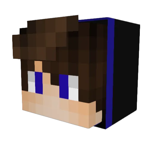 Quisif Minecraft avatar head, 3D render