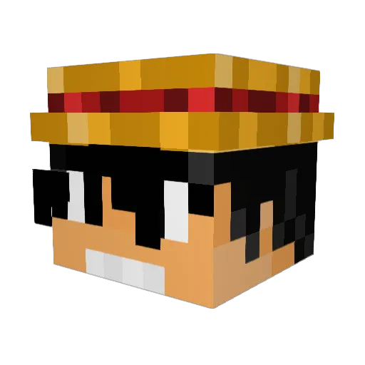 Quisl Minecraft avatar head, 3D render