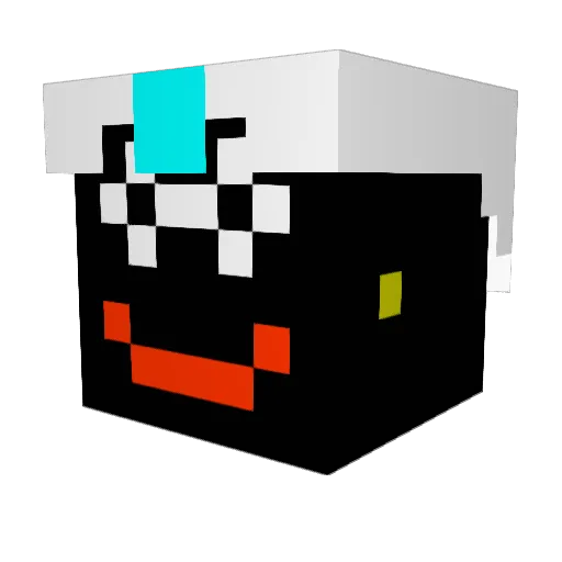 Quisler Minecraft avatar head, 3D render