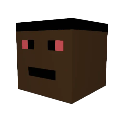 Quit98 Minecraft avatar head, 3D render