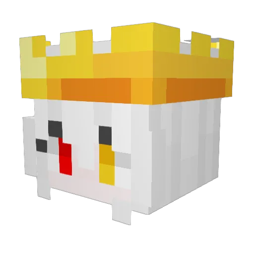 Quitcrying Minecraft avatar head, 3D render
