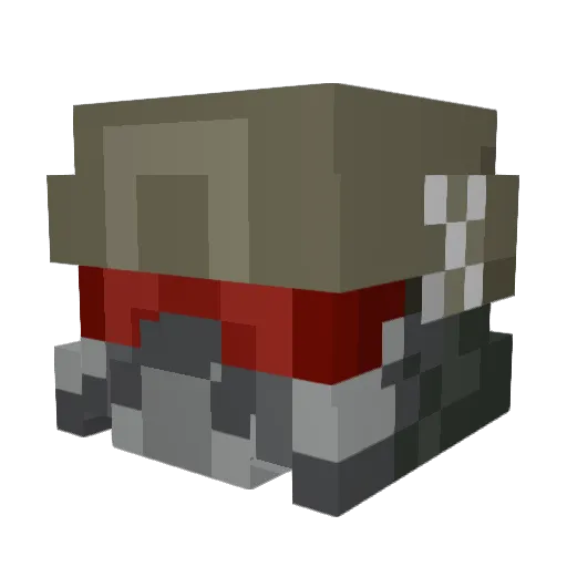 QuitePossible Minecraft avatar head, 3D render