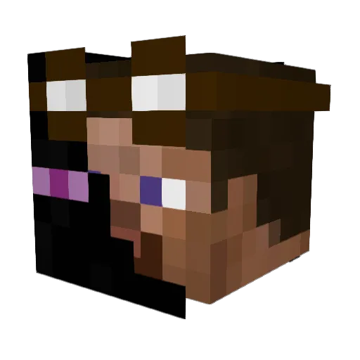 Quiterion Minecraft avatar head, 3D render