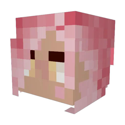 Quitmaker Minecraft avatar head, 3D render