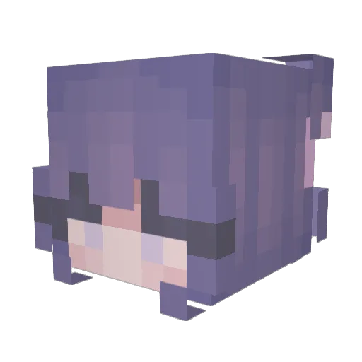 Quito Minecraft avatar head, 3D render