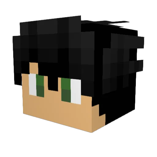 Quitt0 Minecraft avatar head, 3D render