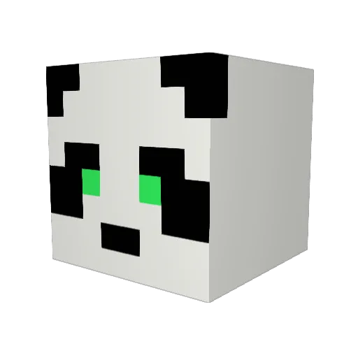 Quittig Minecraft avatar head, 3D render