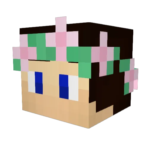 Quiubo Minecraft avatar head, 3D render