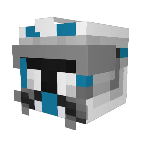 Quiver2 Minecraft avatar head, 3D render