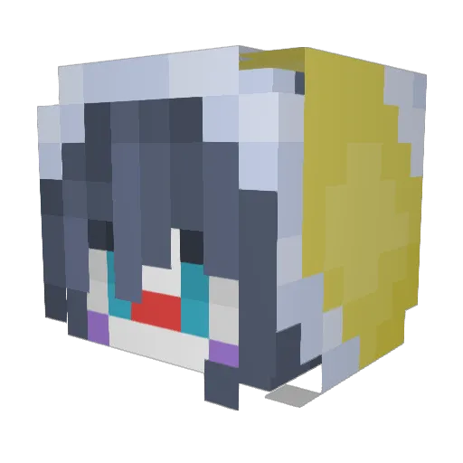 Quivern Minecraft avatar head, 3D render