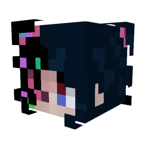 Quivv_ Minecraft avatar head, 3D render