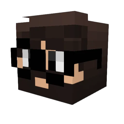 Quixatorc Minecraft avatar head, 3D render
