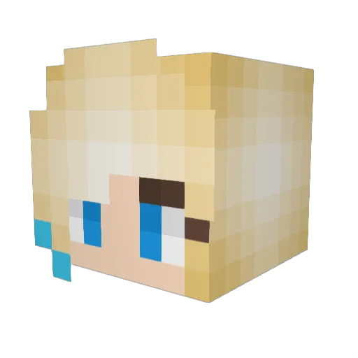 Quixil Minecraft avatar head, 3D render