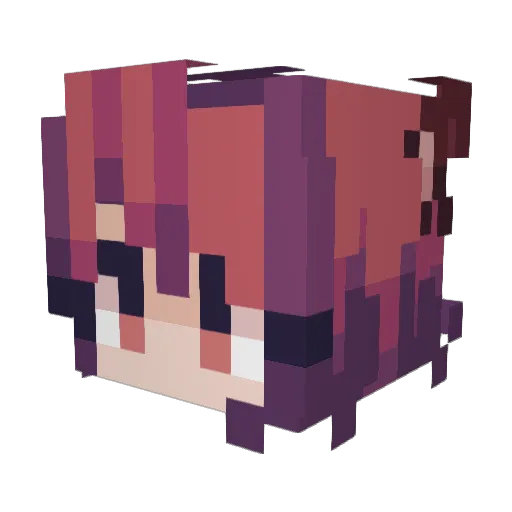 Quiyanca Minecraft avatar head, 3D render