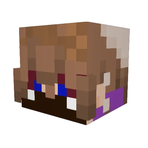 Quizxly Minecraft avatar head, 3D render
