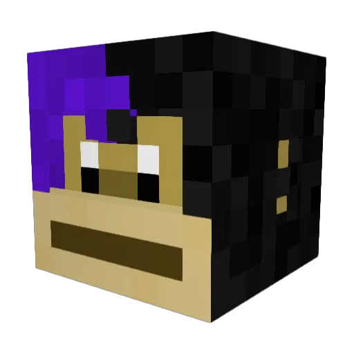 QuizzMonkey Minecraft avatar head, 3D render